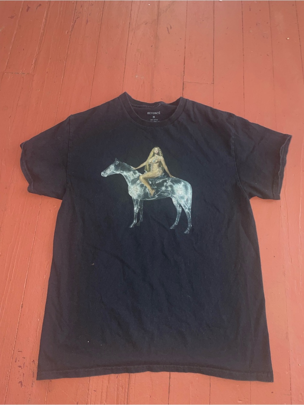 Beyoncé renaissance Black Graphic Short Sleeve Tee with Horse shirt